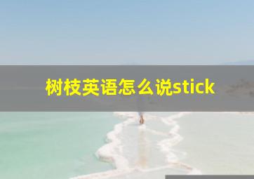 树枝英语怎么说stick