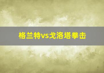 格兰特vs戈洛塔拳击