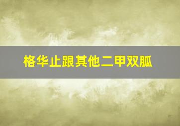 格华止跟其他二甲双胍