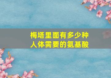 梅塔里面有多少种人体需要的氨基酸