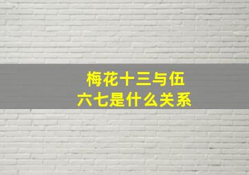 梅花十三与伍六七是什么关系