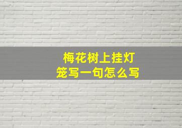 梅花树上挂灯笼写一句怎么写