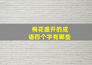 梅花盛开的成语四个字有哪些