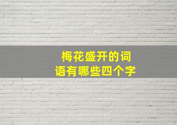 梅花盛开的词语有哪些四个字