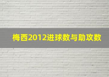 梅西2012进球数与助攻数