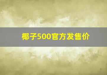 椰子500官方发售价