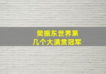 樊振东世界第几个大满贯冠军