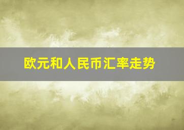 欧元和人民币汇率走势