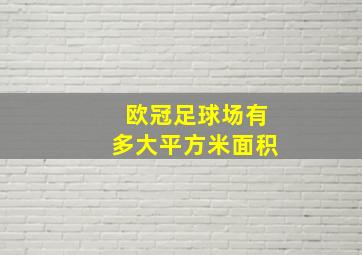 欧冠足球场有多大平方米面积