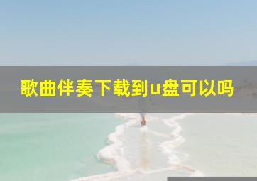 歌曲伴奏下载到u盘可以吗