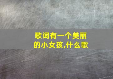 歌词有一个美丽的小女孩,什么歌