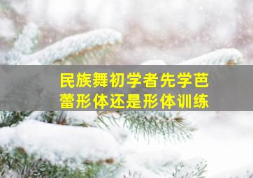 民族舞初学者先学芭蕾形体还是形体训练