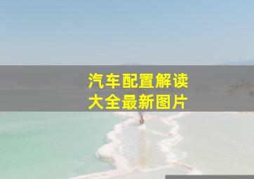 汽车配置解读大全最新图片