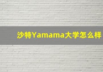 沙特Yamama大学怎么样