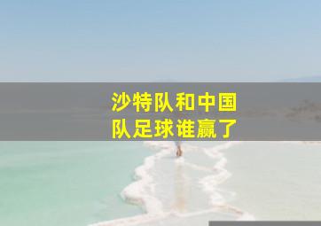 沙特队和中国队足球谁赢了