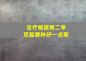 治疗糖尿病二甲双胍哪种好一点呢