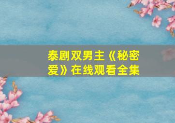 泰剧双男主《秘密爱》在线观看全集