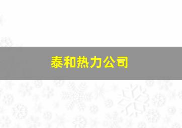 泰和热力公司