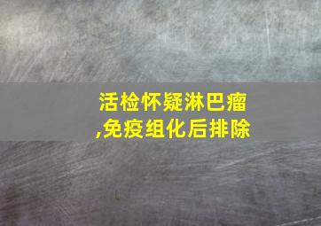 活检怀疑淋巴瘤,免疫组化后排除