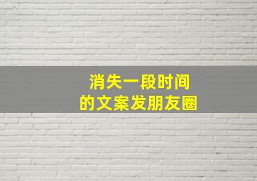 消失一段时间的文案发朋友圈