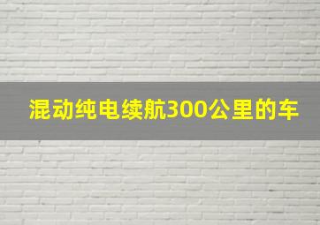 混动纯电续航300公里的车