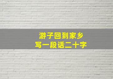 游子回到家乡写一段话二十字