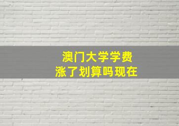 澳门大学学费涨了划算吗现在