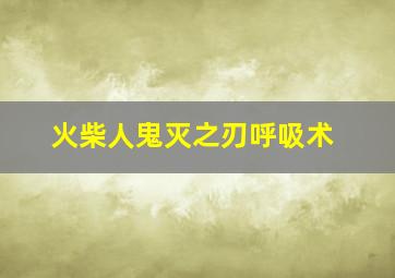 火柴人鬼灭之刃呼吸术