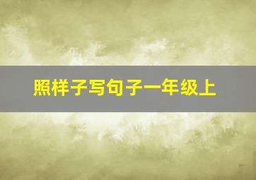 照样子写句子一年级上