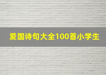 爱国诗句大全100首小学生