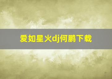 爱如星火dj何鹏下载