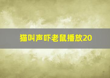 猫叫声吓老鼠播放20