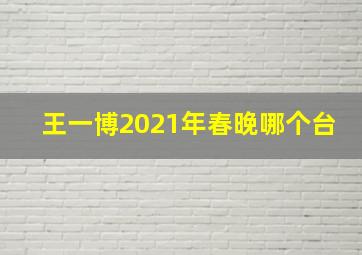 王一博2021年春晚哪个台