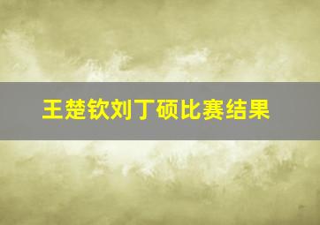 王楚钦刘丁硕比赛结果