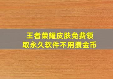 王者荣耀皮肤免费领取永久软件不用攒金币