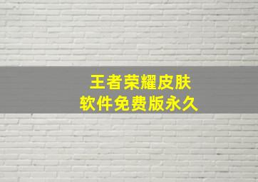 王者荣耀皮肤软件免费版永久