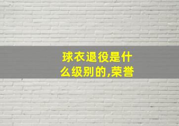 球衣退役是什么级别的,荣誉