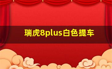 瑞虎8plus白色提车