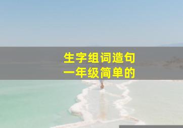 生字组词造句一年级简单的