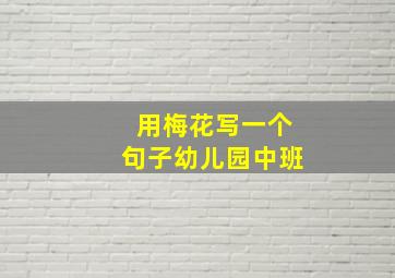 用梅花写一个句子幼儿园中班