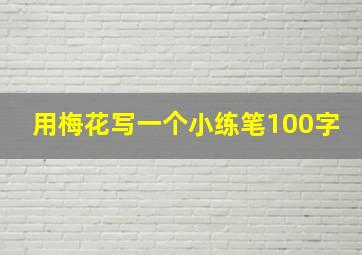 用梅花写一个小练笔100字