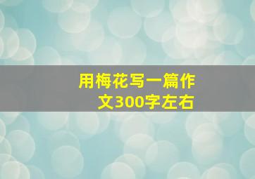 用梅花写一篇作文300字左右