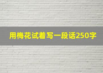 用梅花试着写一段话250字