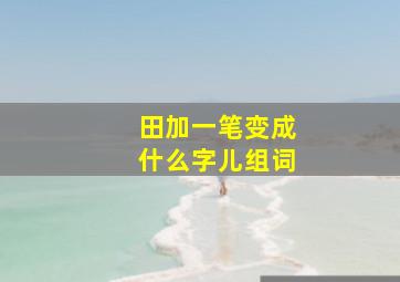 田加一笔变成什么字儿组词