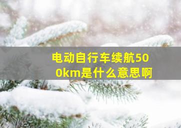 电动自行车续航500km是什么意思啊