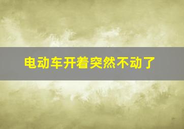 电动车开着突然不动了