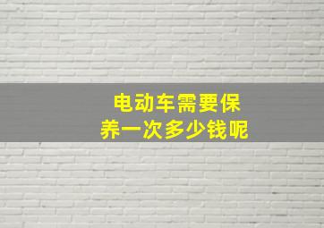 电动车需要保养一次多少钱呢