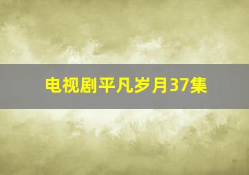 电视剧平凡岁月37集