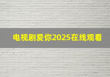 电视剧爱你2025在线观看