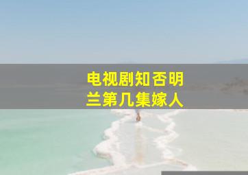 电视剧知否明兰第几集嫁人